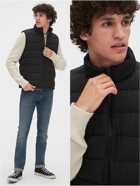 NWT • GAP Men’s Black Puffer Vest